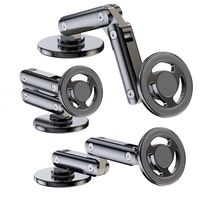 Magnetic Metal Car Phone Holder 360 Rotation Adjustable Foldable Phone Bracket for Iphone 15 14 13 12 11 Pro Max Samsung Xiaomi