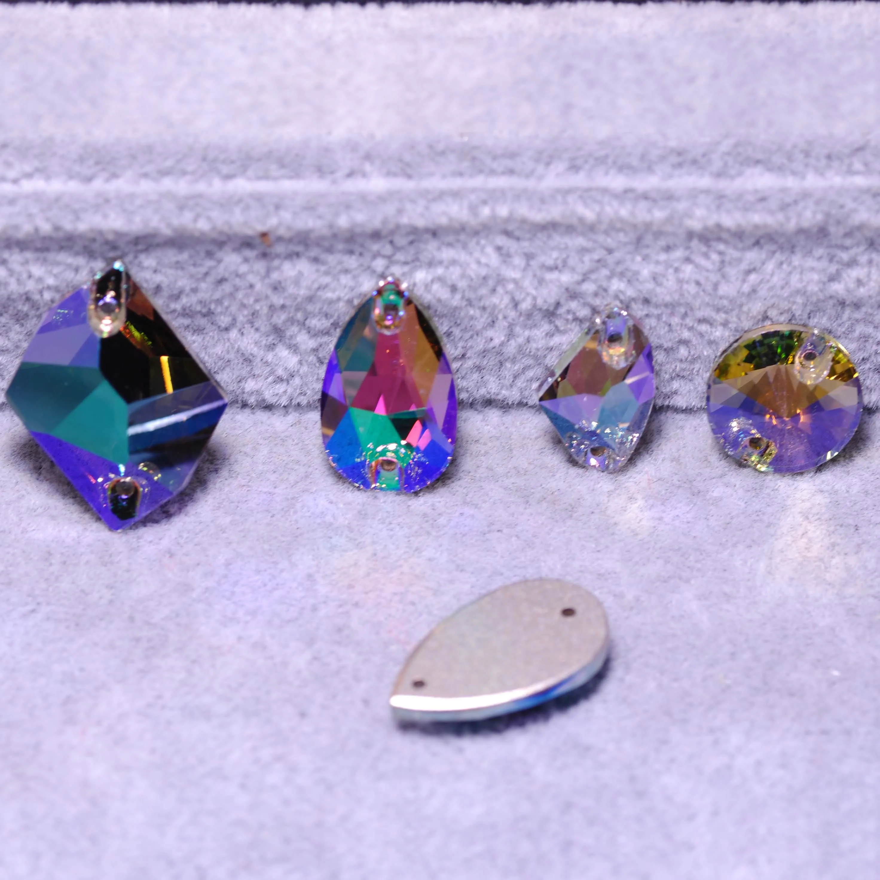 Pubrilex Ghost Light Stone Flatback Crystal Sewing Strass All Shapes Sew On Rhinestones for Weeding Dress Suit Garment DIY