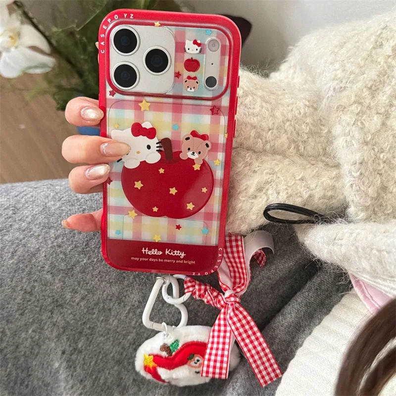 

Kawaii Hello Kitty Phone Case Anime with Accessories Suitable for Apple 13/14/15/16/17/pro/promax Earthquake-proof Anti-fall