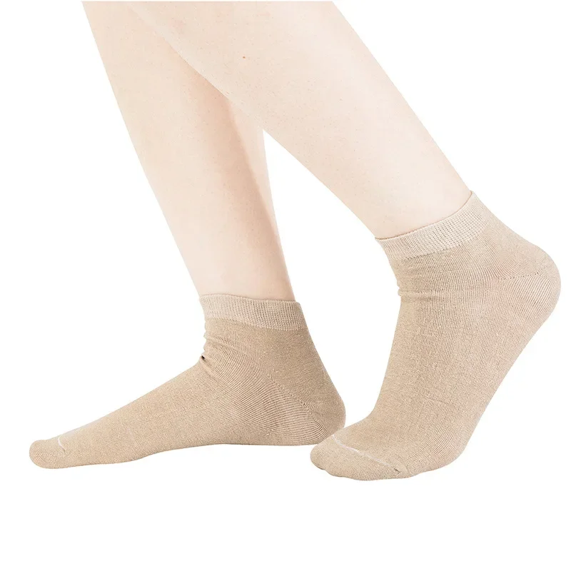 Brethable Linen Women\'S Socks Summer Casual Vinta Simple Sport Home Middle Tube Comfortable Harajuku Long Socks Calcetines Mujer