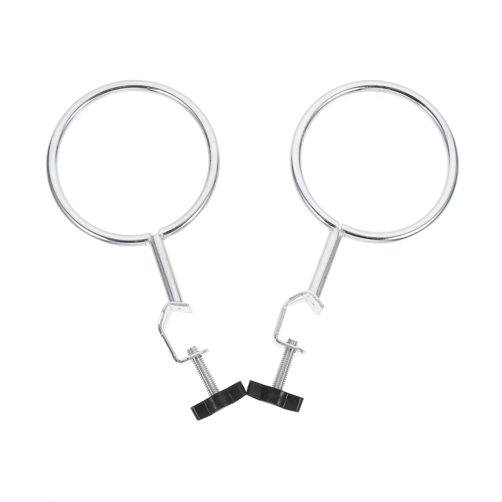 

2 Pcs Preservative Hoop Laboratory Support Holder Iron Flask Clamp Ring Corrosion Resistant