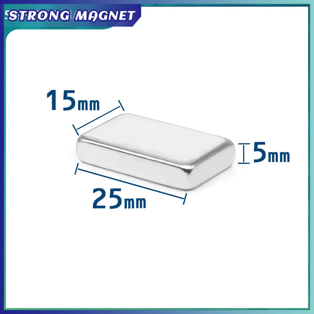 

2/5/10/15/20/30PCS 25x15x5mm Block Strong Powerful Magnets N35 Neodymium Magnet Sheet 25x15x5 Permanent NdFeB Magnets 25*15*5