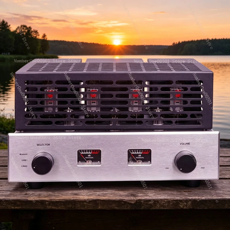 

Bluetooth HiFi Class A Tube Amplifier EL34 Push Pull Vacuum Tube Amp High Power Stereo Audio Receiver