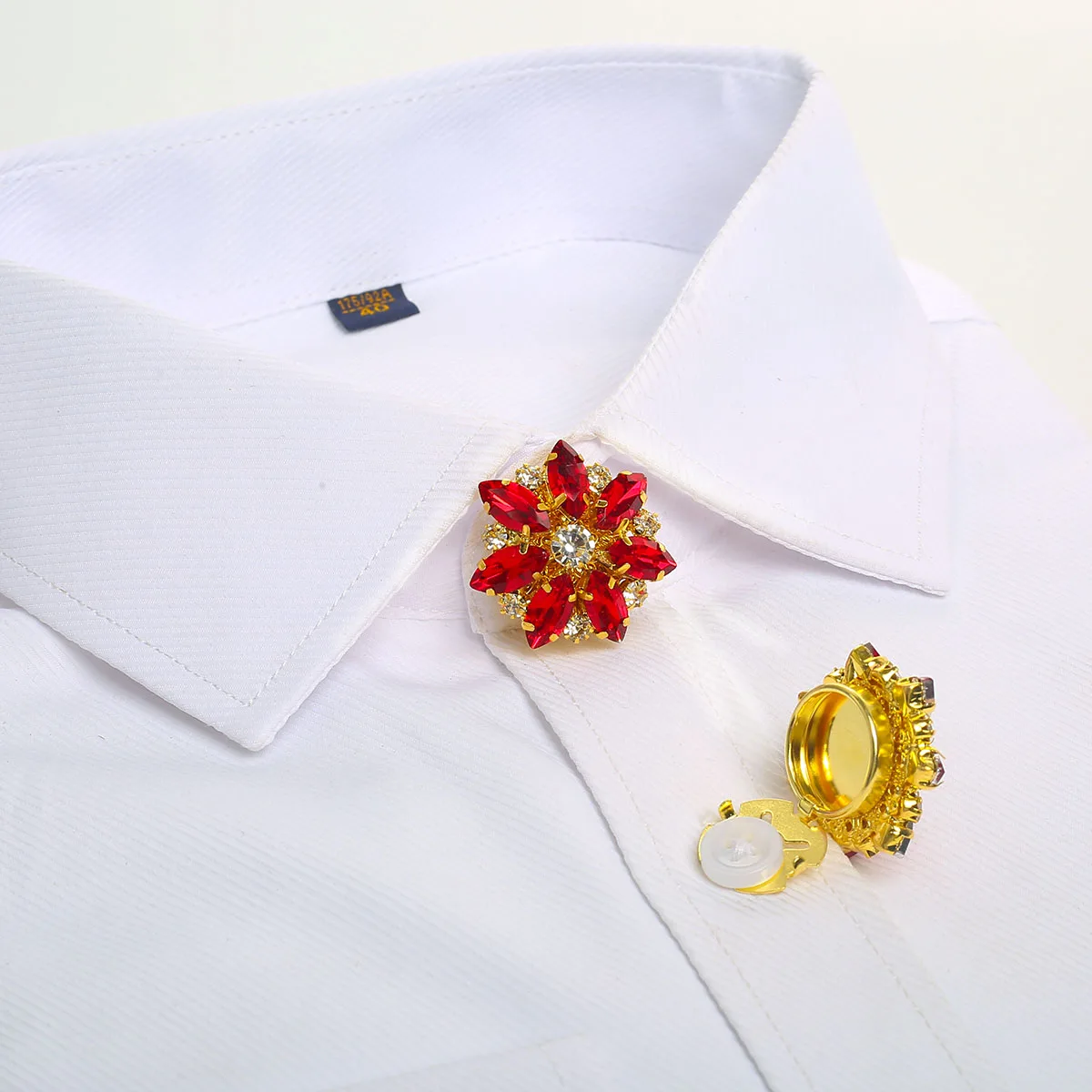 2PCS Rhinestone Flower Button Cover for Shirt Luxury Crystal Cufflinks Covers Decoration Button Clip fashion Sleeve Buttons