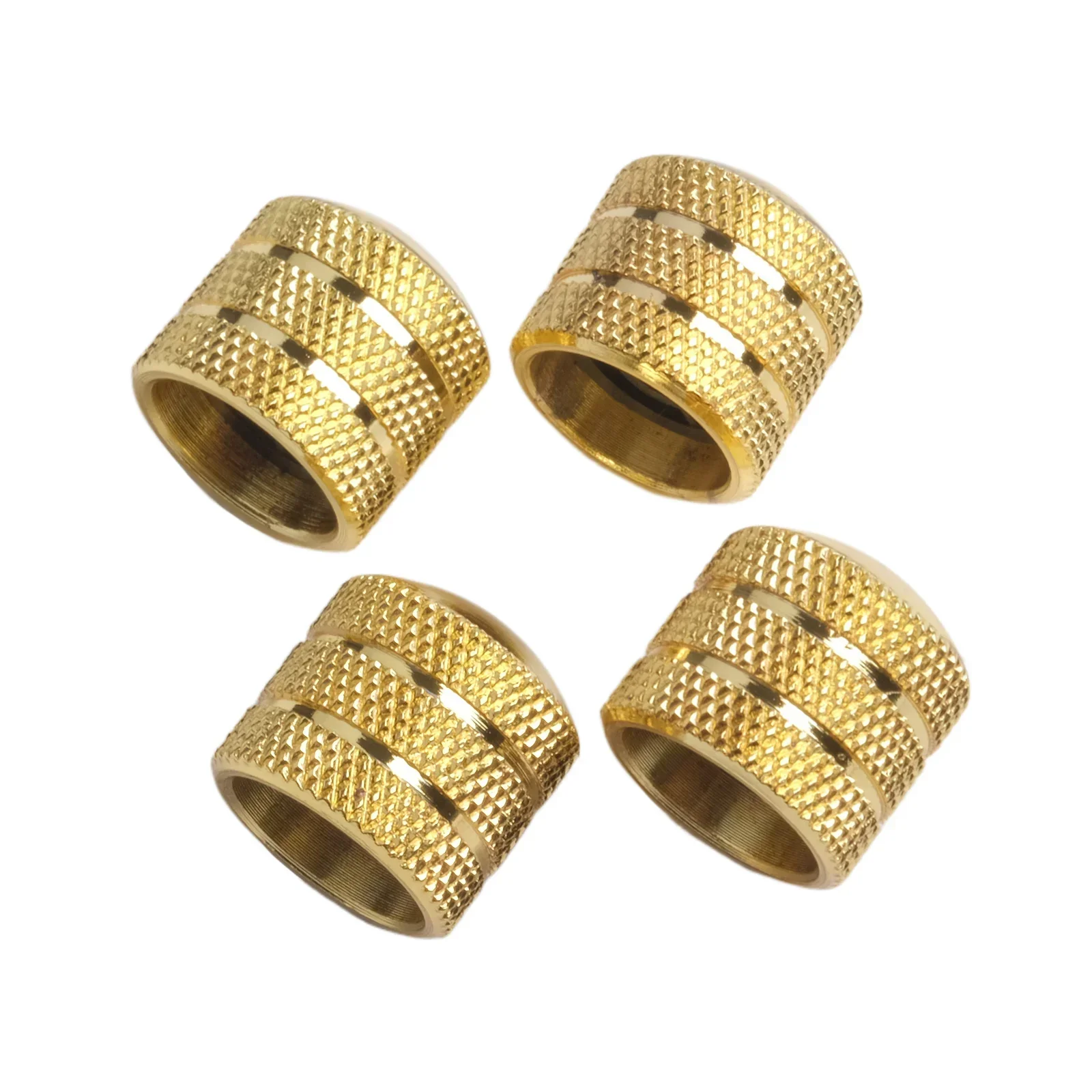 4pcs Electric Bass Knobs 6mm Metal Plated Guitar Bass Dome Tone Volume Control Knobs For Electric Guitar Bass Accessories