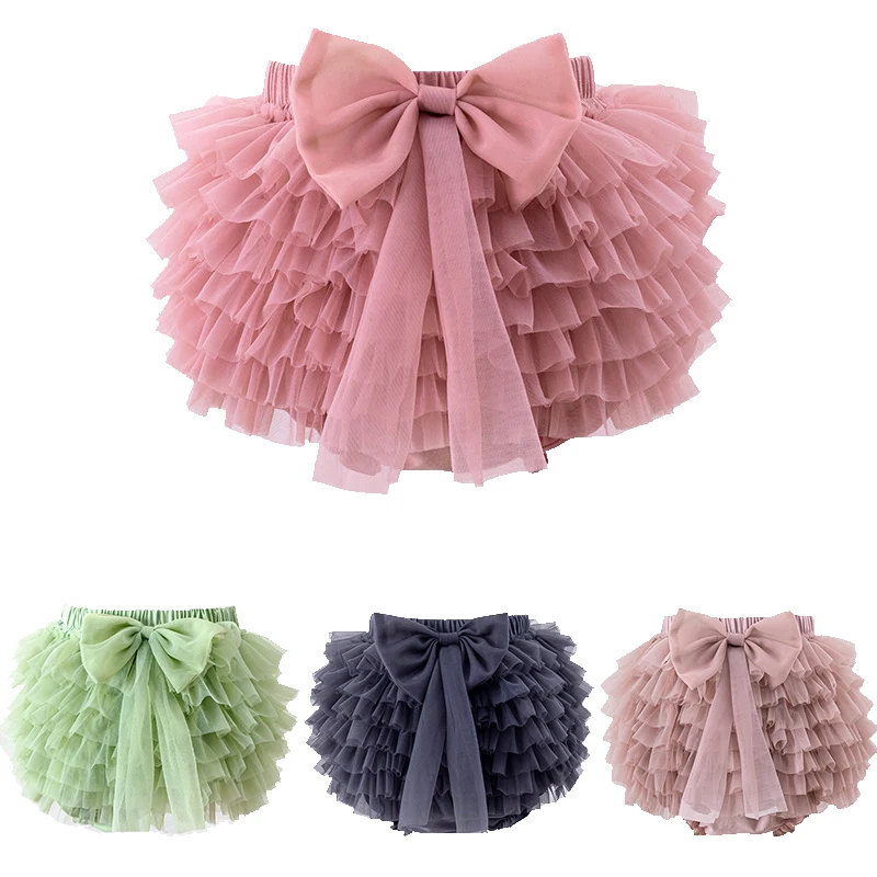 Baby Girls Tutu Fluffy Skirt Toddler Princess Ballet Dance Tulle Mesh Kids Cake Skirt Cute Girls Clothes Pettiskirt Skirt 1-5Yrs