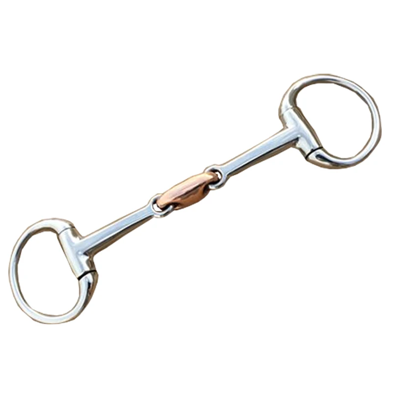 In Acciaio Inox Eggbutt Bit Bit Cavallo di Rame di Collegamento Mothpiece Attrezzature Cavallo Del Prodotto 13.5 centimetri