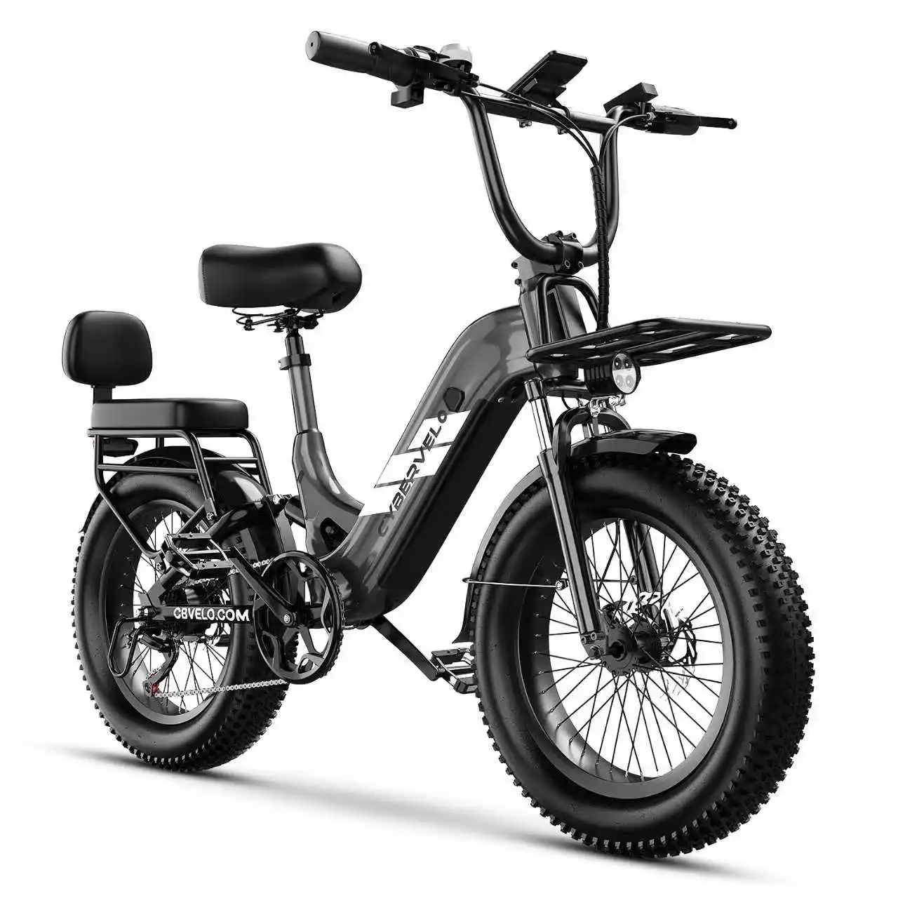 Cybervelo 1000W Peak Step-Thru Electric Bike for Adults 20" Fat Tire 7-Speed Commuter E-Bike Up to 80 Miles Long Range 48V 20Ah Removable Battery EK12 EK8 image 6