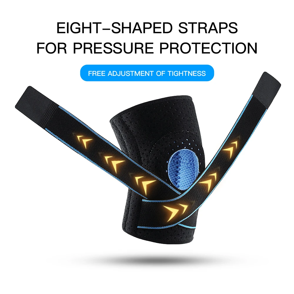 Fitness Kneepad Bandage Pressurized Elastic Knee Pads Arthritis Joints Protector Sports Gear Volleyball Knee Brace Protector