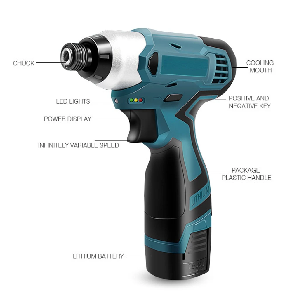 18V Impact Wrench Cordless Rechargeable Mini Electric Wrench Right  Angle Ratchet Wrenches Impact Driver Power Tool