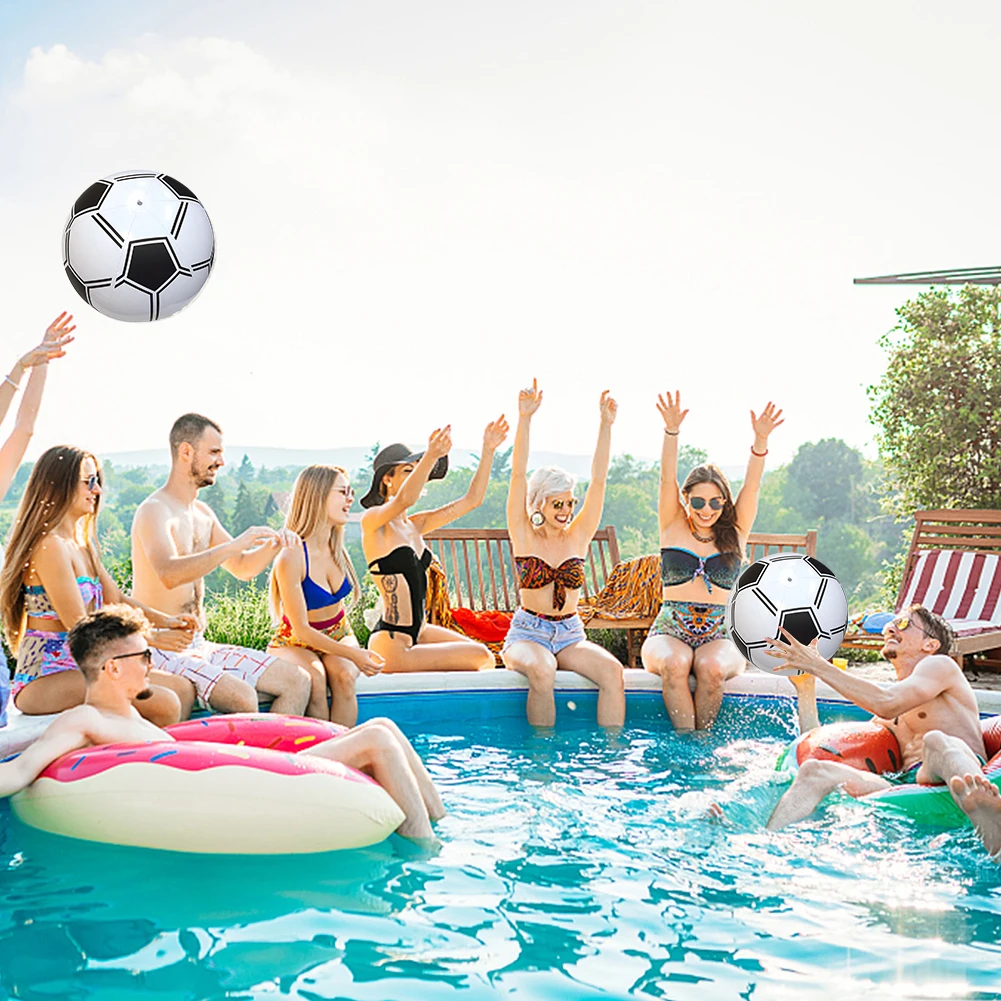 Pelota de fútbol inflable portátil, pelota creativa para niños, playa, piscina, deportes, interior, exterior, fiesta de verano para niños