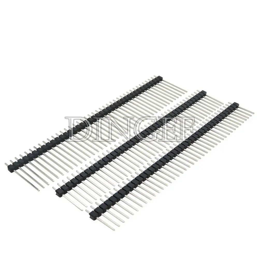 5PCS 40PIN 2.54mm Single Row Male Connector PCB Board Pin Header Long 15MM 17MM 19MM 21MM 23MM 25MM Strip Pinheader 40P