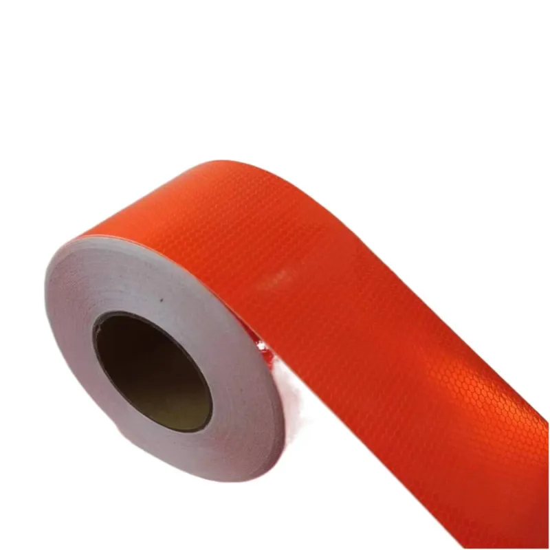 10Cm * 10M Oranje Reflecterende Tapes Waterdicht Pvc Reflecteren Stickers Veiligheidswaarschuwing Zelfklevende Strips Voor Fietsen Auto Motorfiets