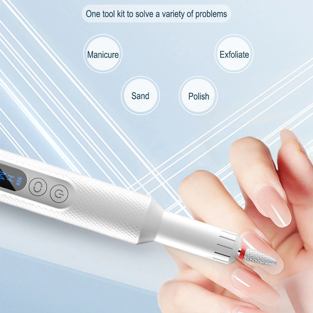 Wireless Portable Nail Care Tool: Home-Use Electric Nail File & Shaper Pen, Delicate Care Made Easy