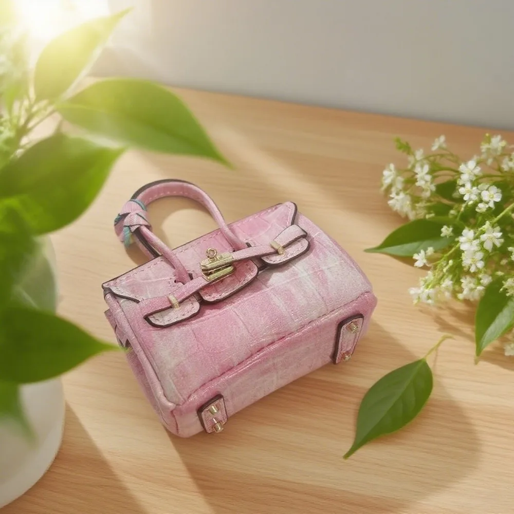 Xiaoxiangfeng Cute Mini Handmade Platinum Crocodile Pattern Earphone Bag Storage Pendant Creative Ornament Bag Pendant