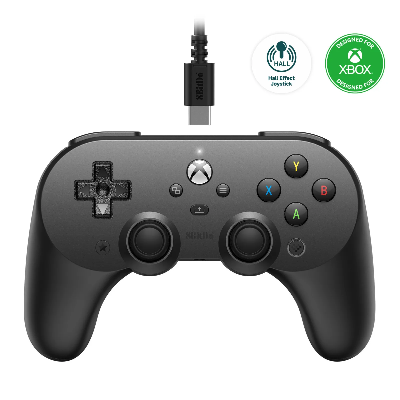 8BitDo - New Pro 2 Wired Controller Hall Effect for Xbox Series, Series S, X, Xbox One, Windows 10, 11