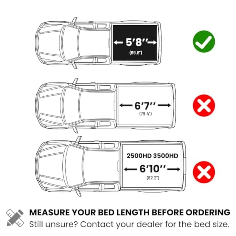 LX5 Low Profile Flip Up Tonneau Cover for 2019 2026 Chevy Silverado/GMC Sierra 1500 5.8ft Bed FRP Panels Aluminum Frame