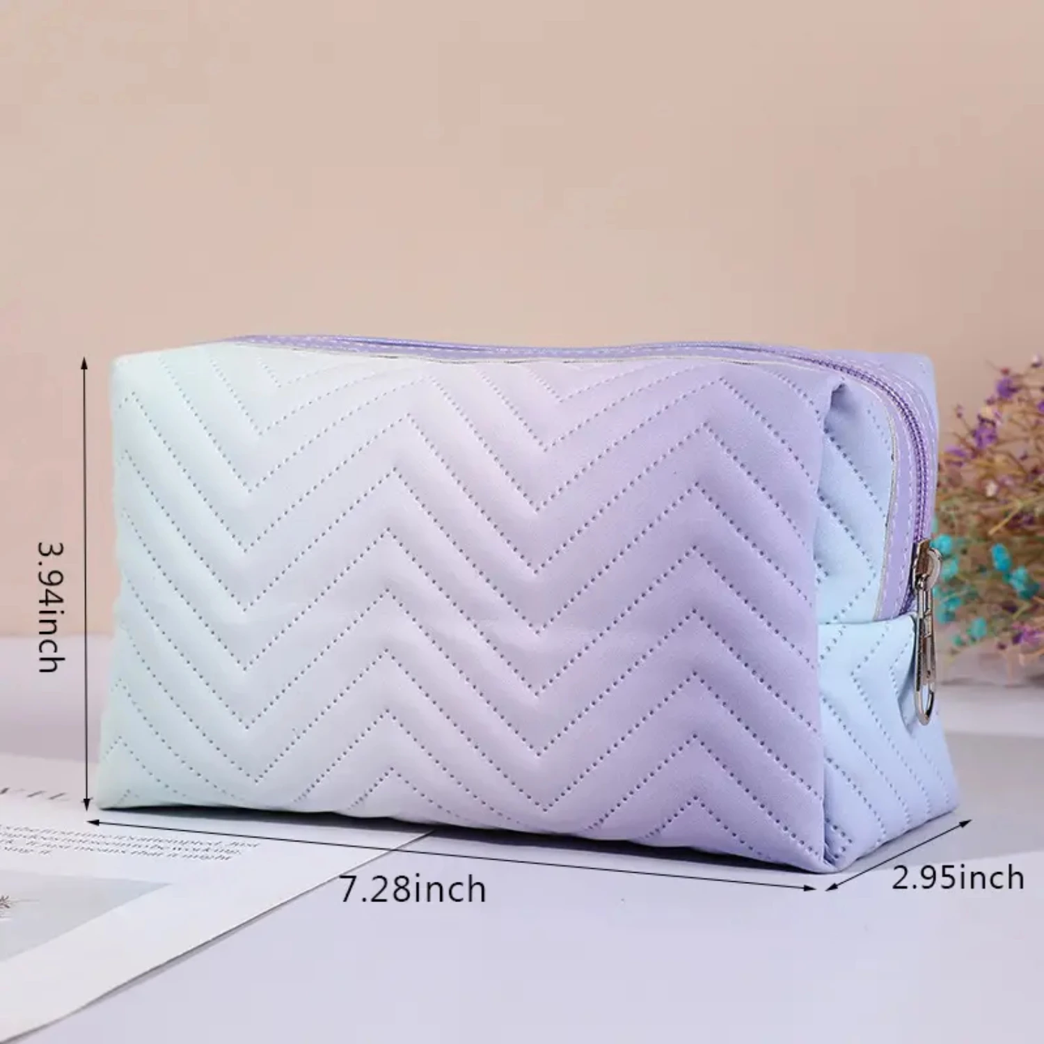 

Stylish, Large, and Colorful Zipper Cosmetic Travel Bag for Women - Fashionable Makeup Pouch with Convenient Storage Case, Ideal