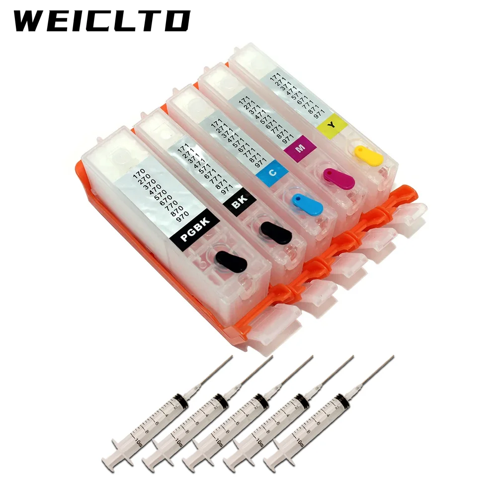 AUS PGI-670 CLI-671 Refill Ink Cartridge with Chip for Canon MG7760 MG7765 MG7766 MG6860 MG5760 MG6865 MG5765 TS6060 TS5060