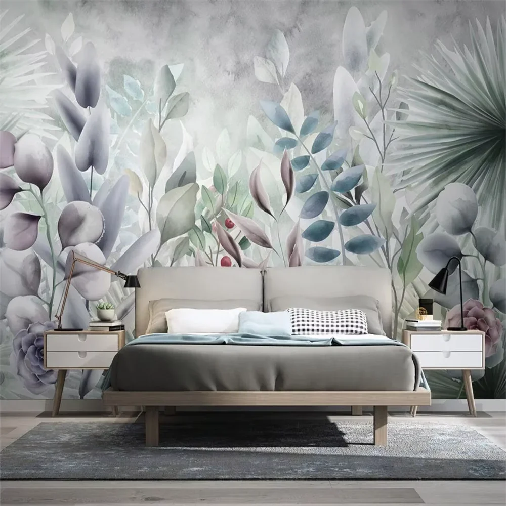 custom American watercolor plants flowers Wall Paper Murals Landscape Wallpaper Large 3D Mural For Living Room Sofa Stickers