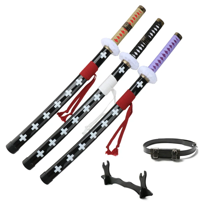 Roronoa Zoro Katana 80cm/31.5" Role-playing Weapons Props Trafalgar Law Purple Anime Character Sword Halloween Gifts