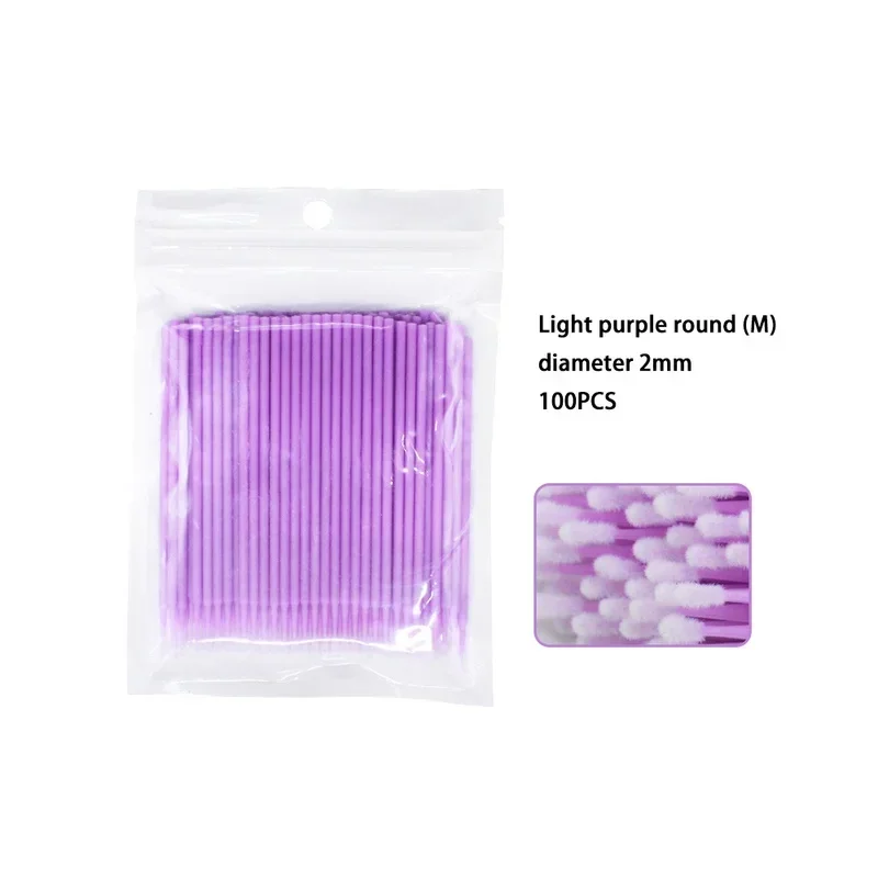 100Pcs Disposable Cotton Swab Eyelash Extension Tools Mascara Applicator Brush Lashes Extension Makeup Applicator Remove Tool