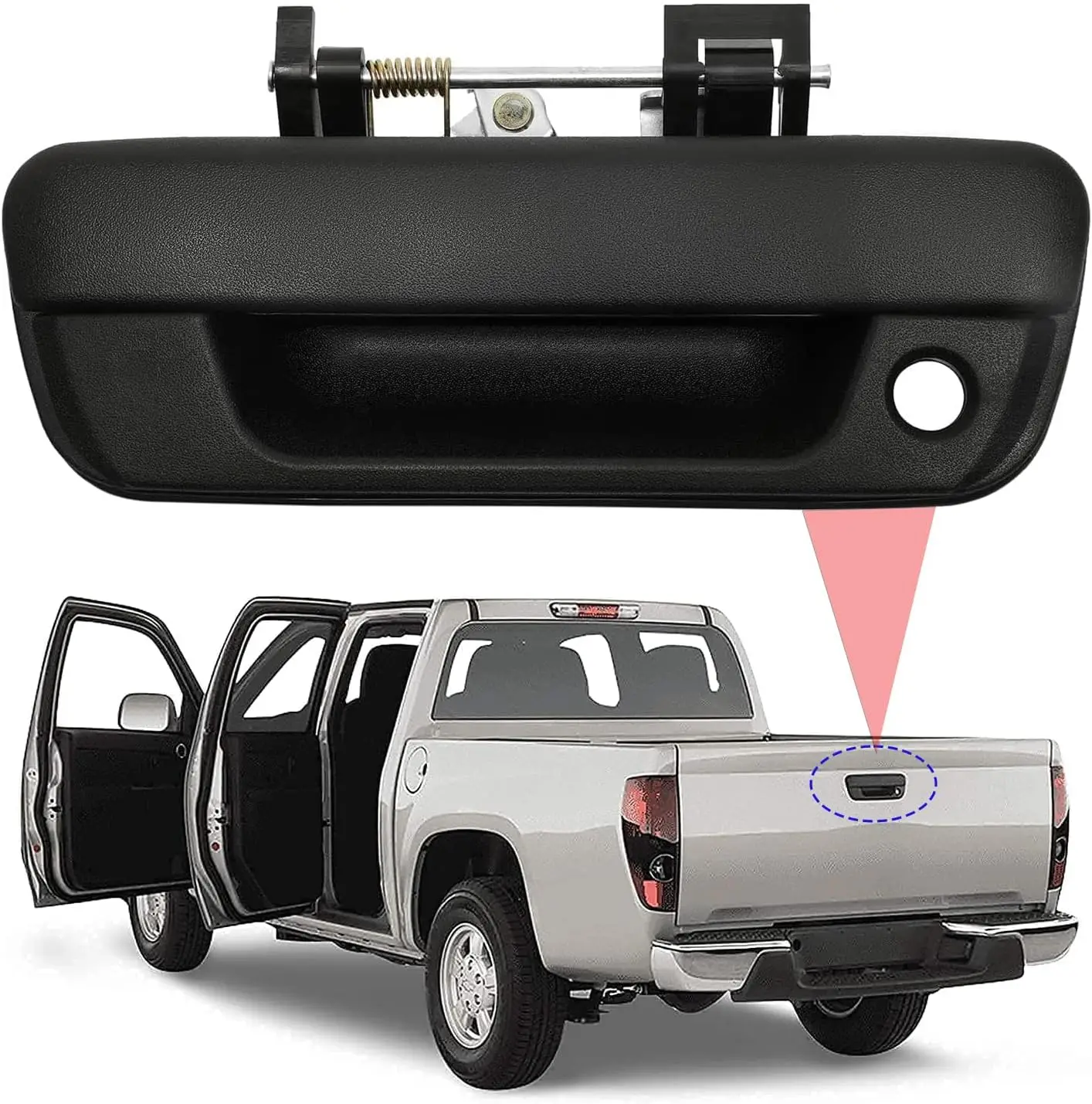 

Tailgate Handle Latch with Keyhole Fit for Chevy Colorado GMC Canyon 04–12 Isuzu i-280 i-290 i-370 06–08 GM1915118 25801998