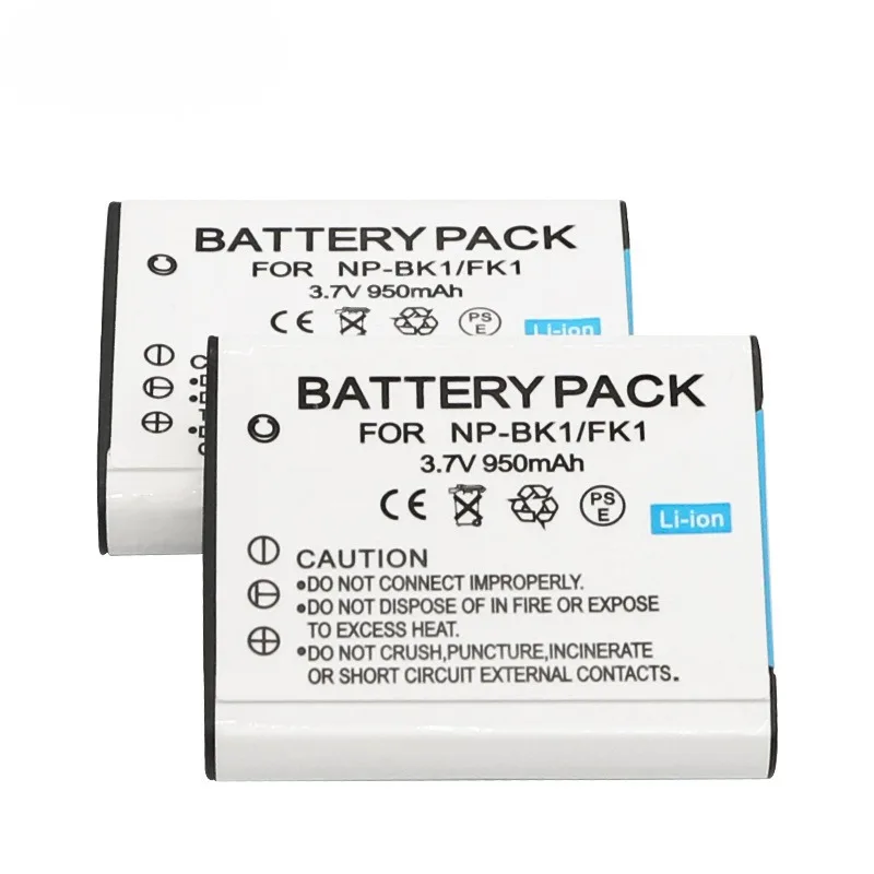 NP-BK1/FK1 Battery 3.7V 950mAh Rechargeable Batteries and Charger for Sony DSC S750 S780 S950 S980 W190 W180 Camera Battery