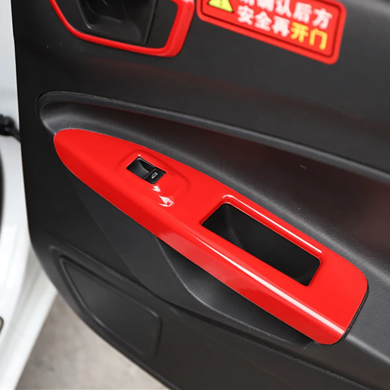 For Ford Fiesta 2009-2013 2012 2011 2010 Door Electric Window Switch Lift Panel Trim Cover Sticker
