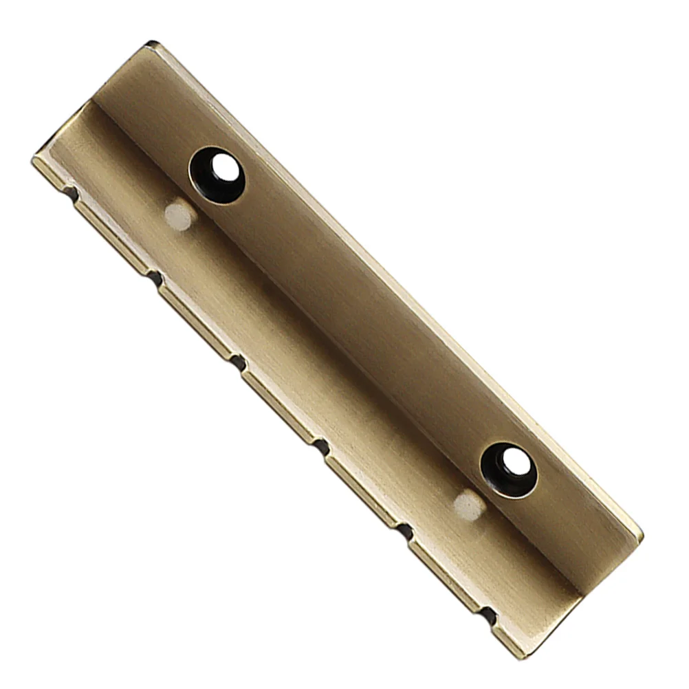 

L-Shaped Guitar Nut Copper Color Replacement Bridge Part Stable Performance Elegant Folk Guitar Accessory String Instrument