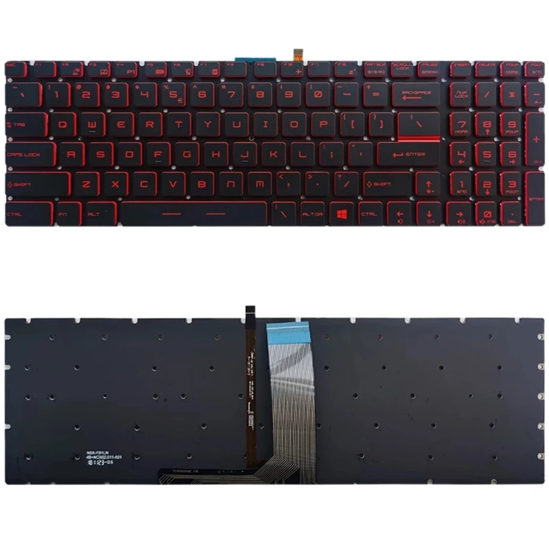 US Version Keyboard with Backlight for MSI GT62 GT72 GE62 GE72 GS60 GS70 GL62 GL72 GP62 GT72S GP72 GL63 GL73