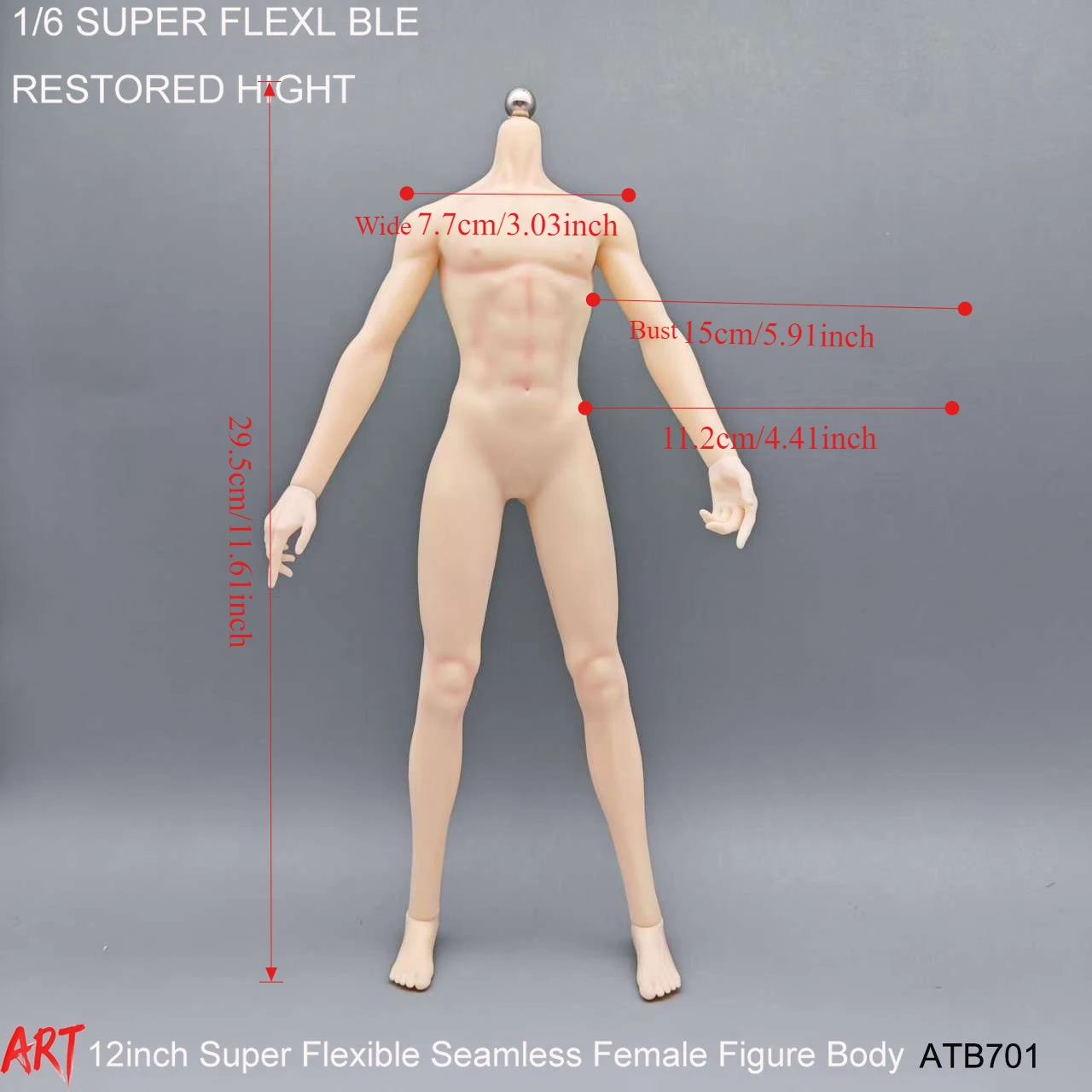 12-Zoll-Actionfiguren-Körpermodell für männliche Soldaten – superflexible, nahtlose blasse Sonnenbräune für individuelle militärische Sammlung mit JJ-Modell
