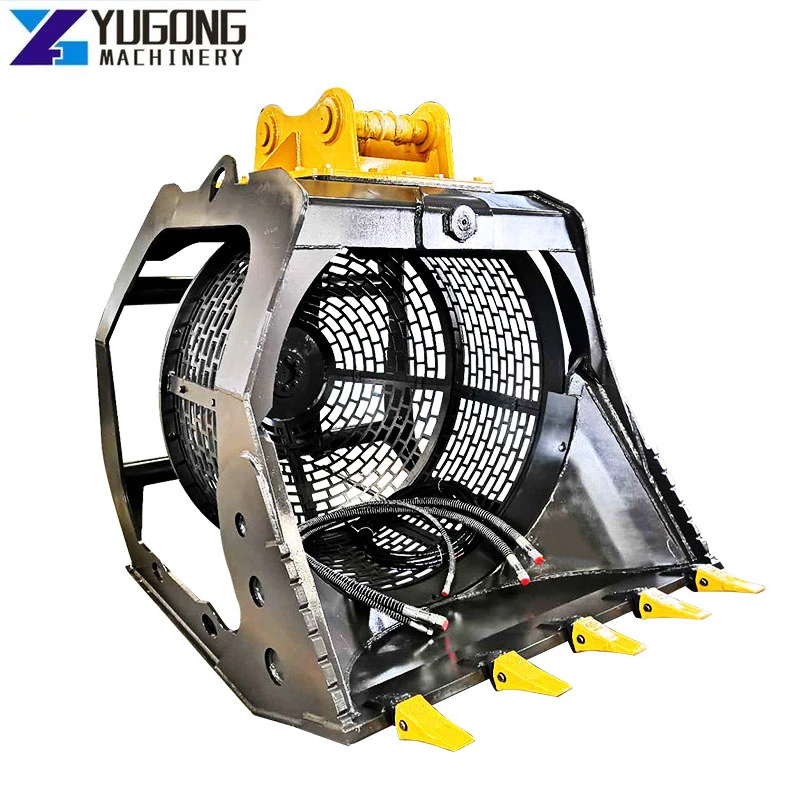 YG Excavator Rotative Screen Bucket for 1-40 Tons Excavator Screening Buckets Attachment Rotary Screen Bucket for Soil Sand