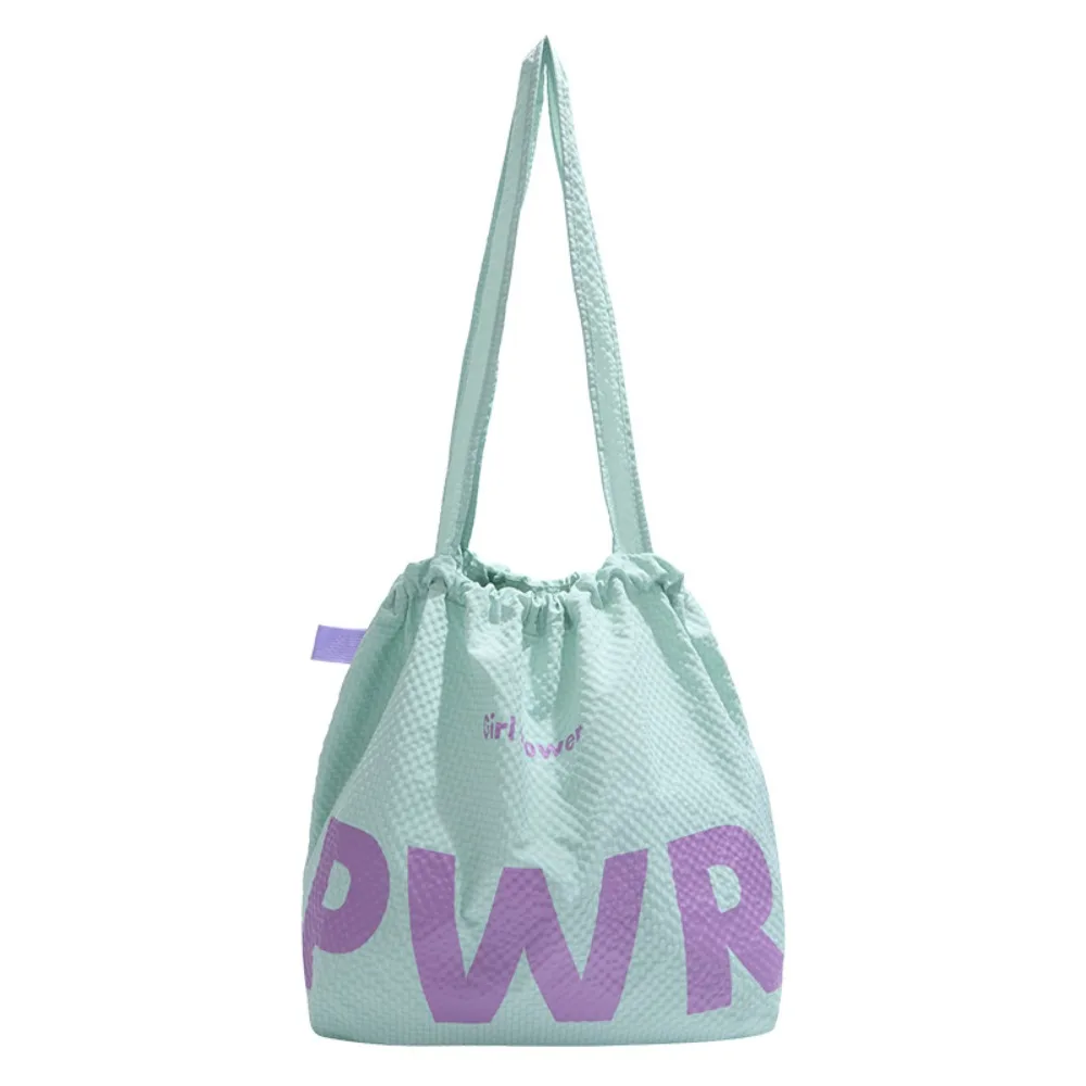 

Сумка-тоут в корейском стиле, женская сумка через плечо, легкая повседневная сумка большой вместимости, портативная нейлоновая сумка-ведро в стиле INS для повседневного использования