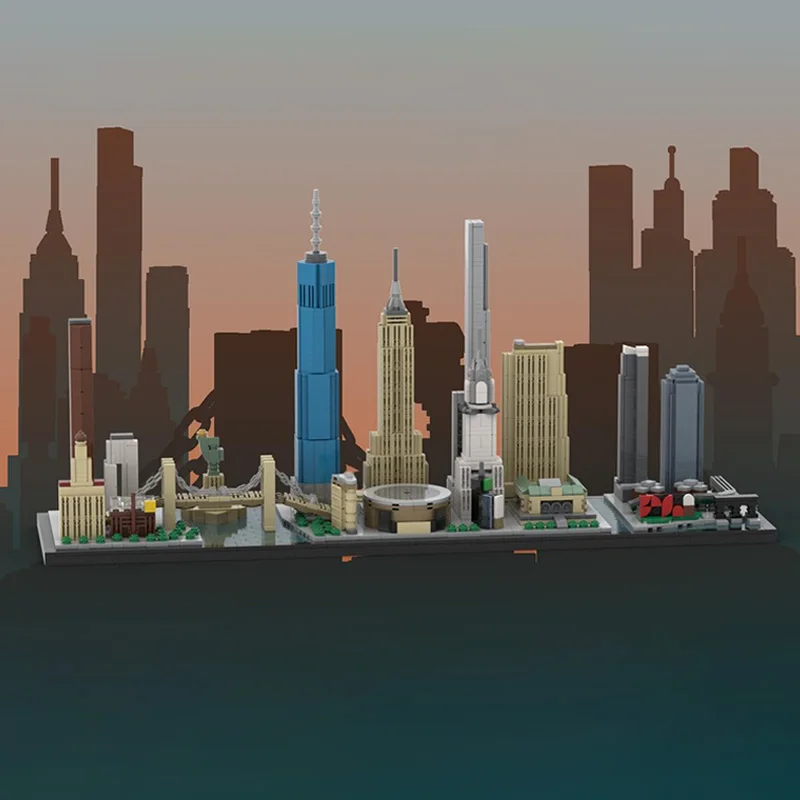 도시 거리 풍경 모델 MOC 빌딩 블록 도시 건축 장면 모듈형 기술 선물 휴일 조립 어린이 장난감 세트