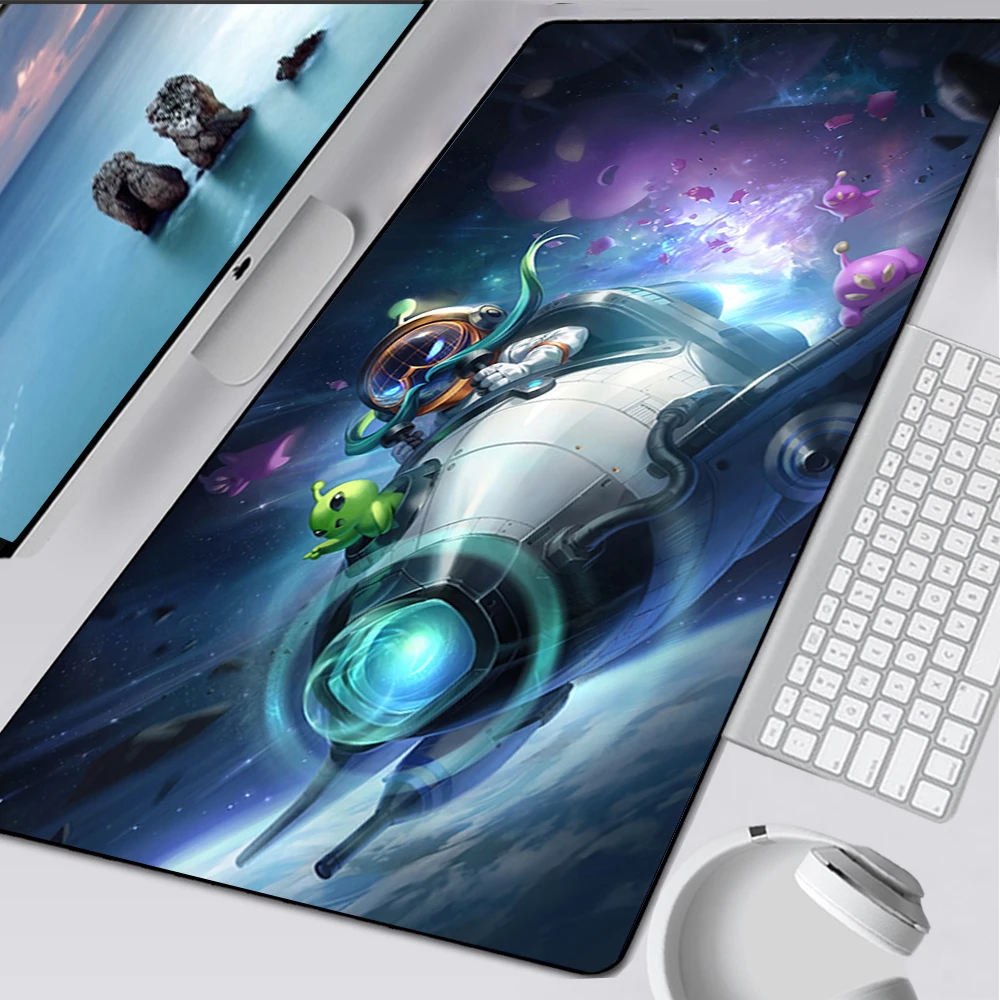 

Большой игровой коврик для мыши League of Legends Corki, компьютерный коврик для мыши, компьютерный геймерский коврик для мыши, ноутбук Mausepad XXL, клавиатура настольный коврик для мышки