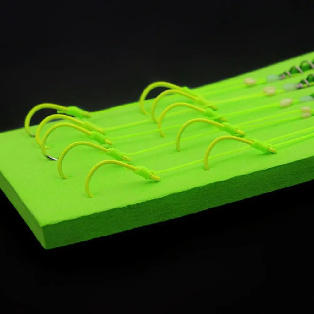 5 قطع خطافات صيد من الفولاذ الكربوني المضاد لللف باللون الأخضر 8 # -13 # خطافات شائكة مزدوجة 2 خطافات صيد من الفولاذ الكربوني مضادة للتشابك #5