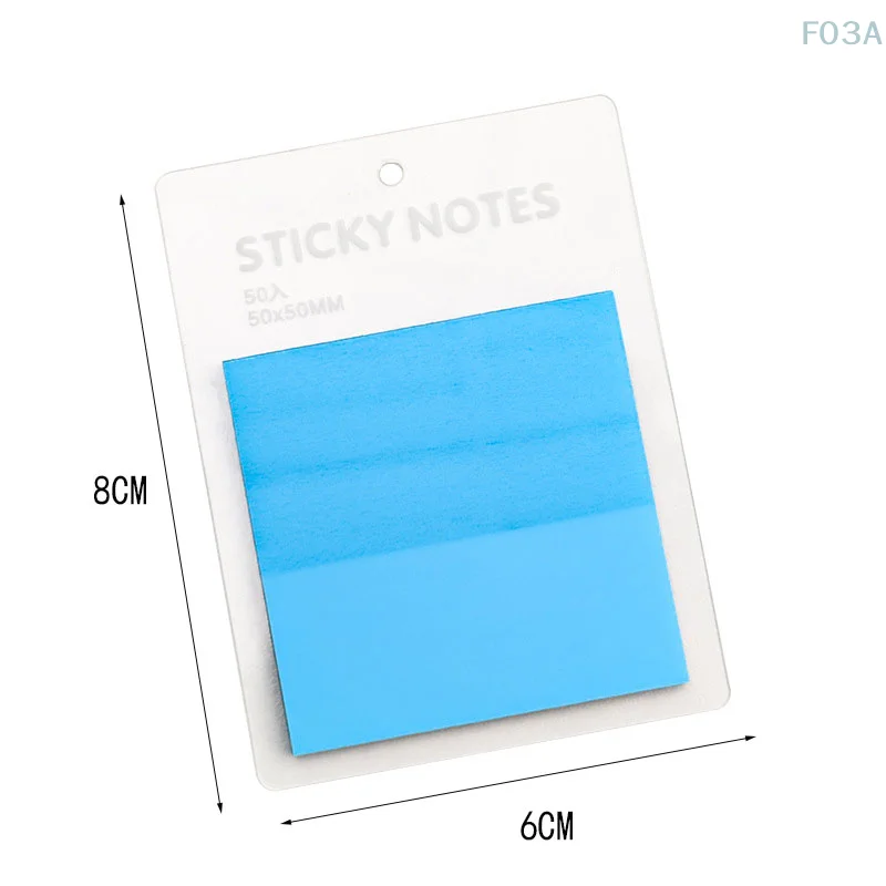 Notes autocollantes transparentes imperméables, bloc-notes transparent coloré, posté, auto-adhésif, rappel de message, bureau, école, 50 feuilles