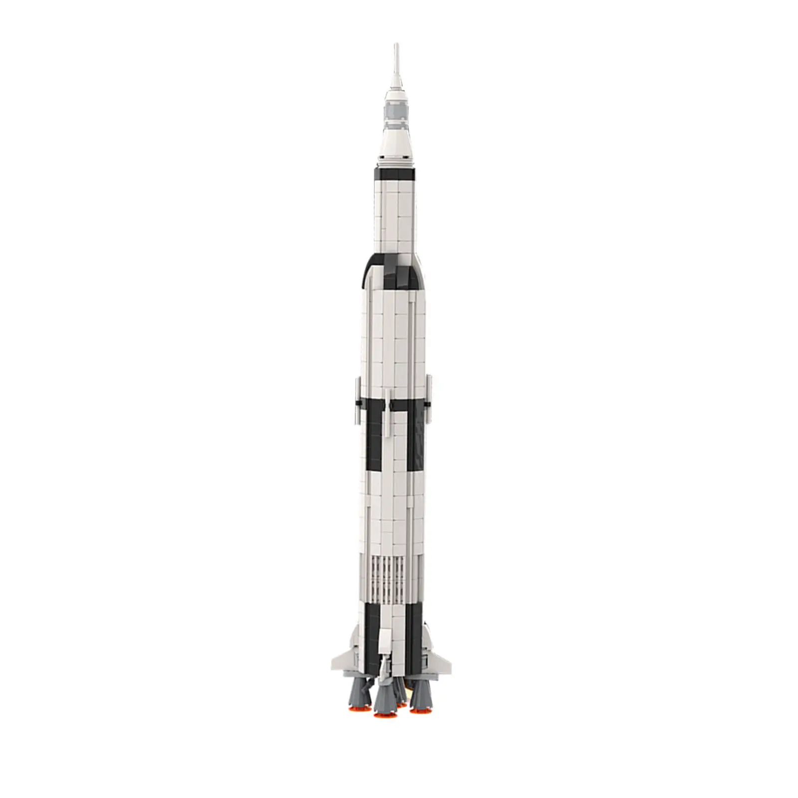 Micro Saturn V Space Rocket 1:220 Scale 555 Pieces Building Toys Set MOC Build