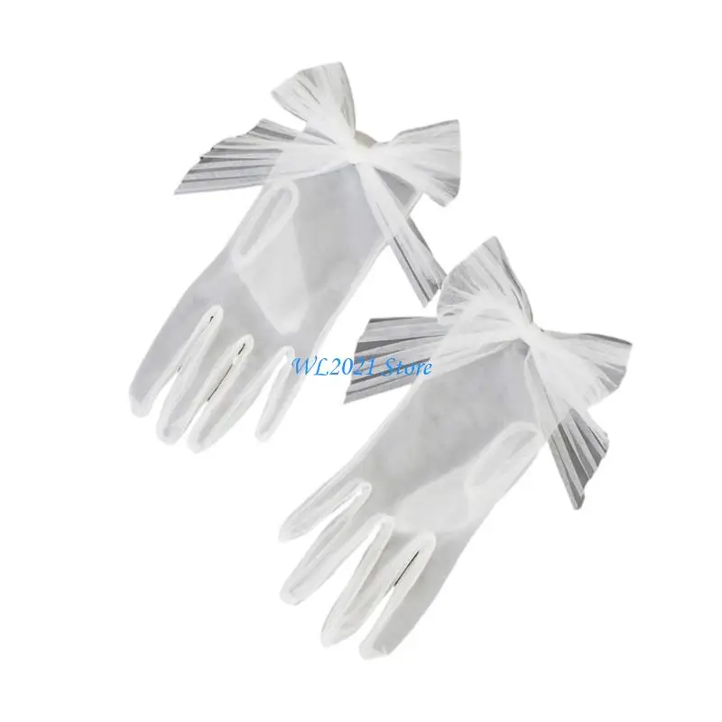 

G5GC Wedding Gloves 1920s Short Thin Gloves for Operas Proms for Women and Girls