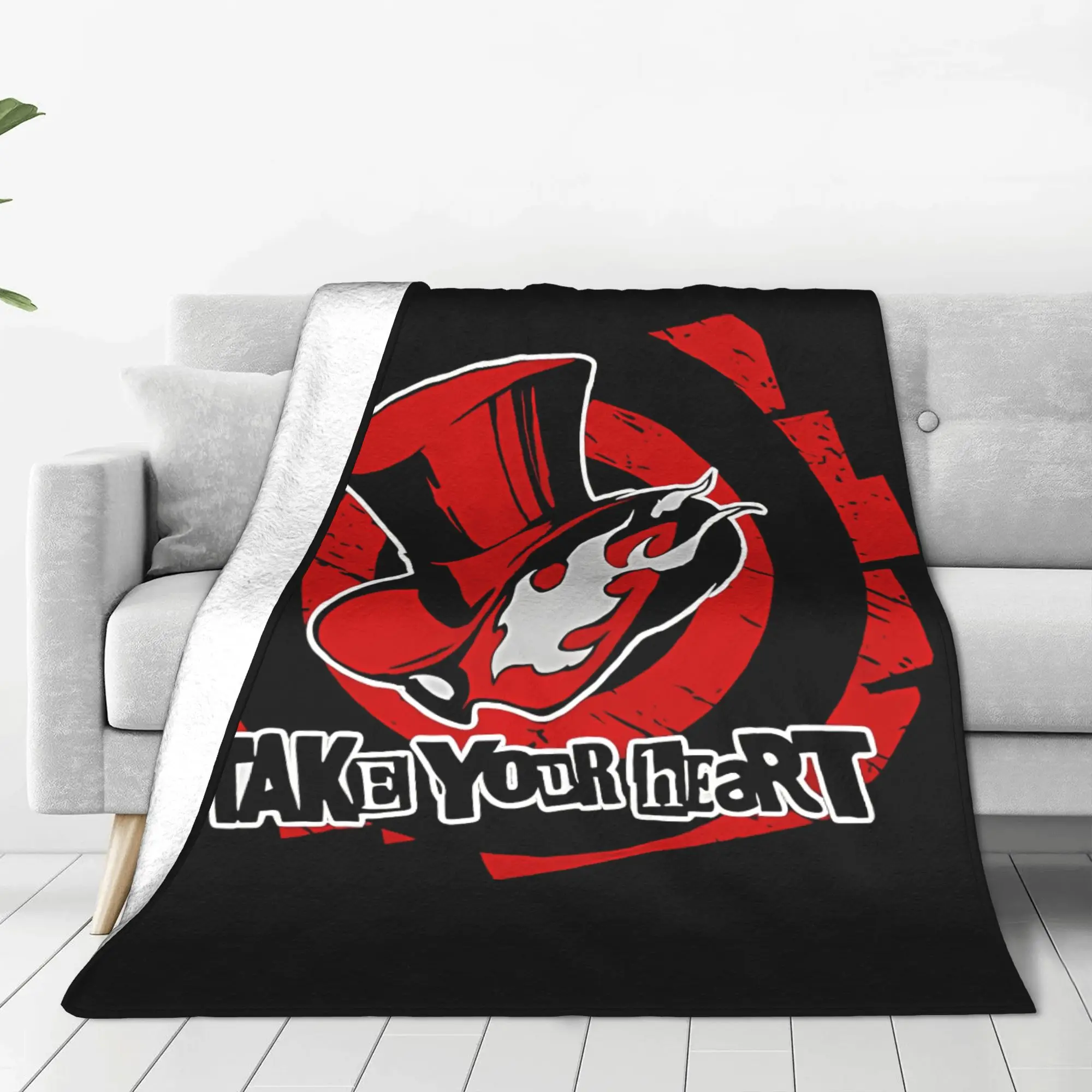 1PC Home Cute Room Decor Take Your Heart Blanket Throw Blanket Personas Novelty Warm Blanket All Season