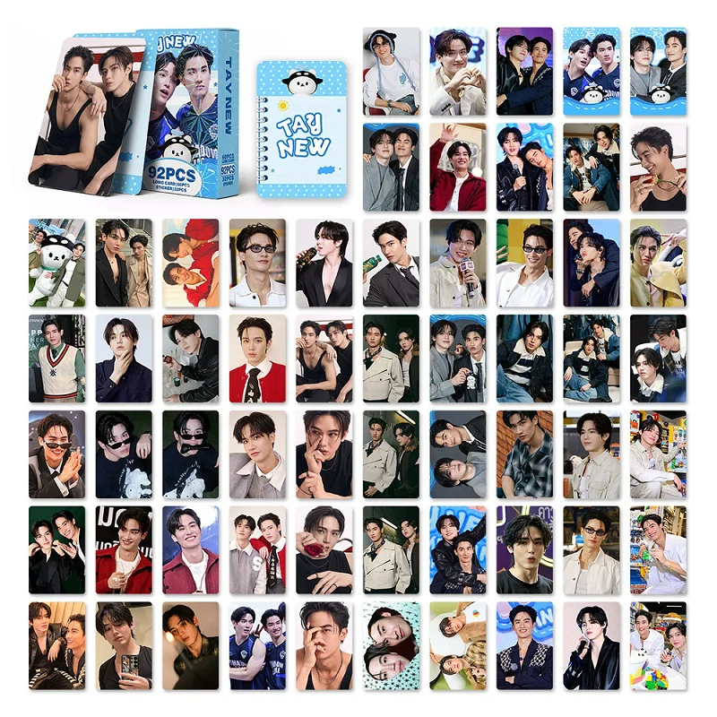 

﻿ Набор из 92 фотокарточек Tay & New Idol LOMO с бесплатными стикерами - фотокарточки тайской звезды TAYNEW для коллекции фанатов