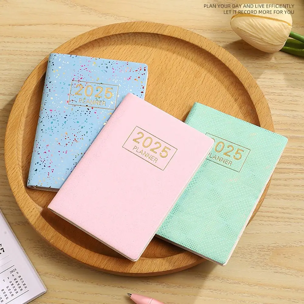 Mini A7 2025 Agenda Book Laser with Calendar 2025 Planner Notebook English To Do List To Do List English Notepad School Office