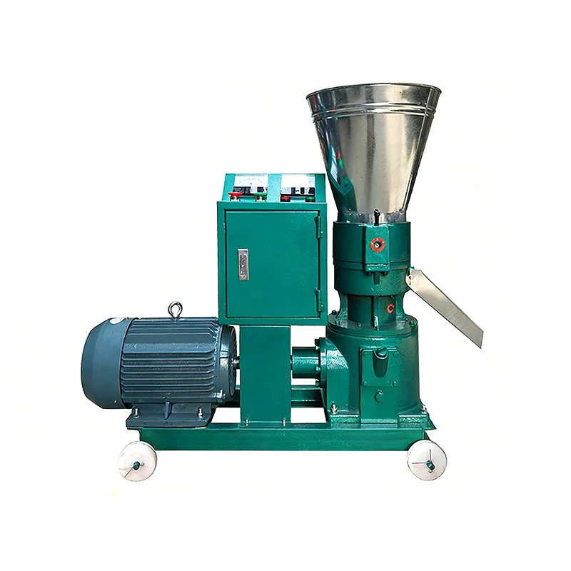 New Livestock Feed Pellet Mill 4MM Holes Plate Steel Construction High Productivity 200-300KG/H for Chicken Duck Goose Pigeon