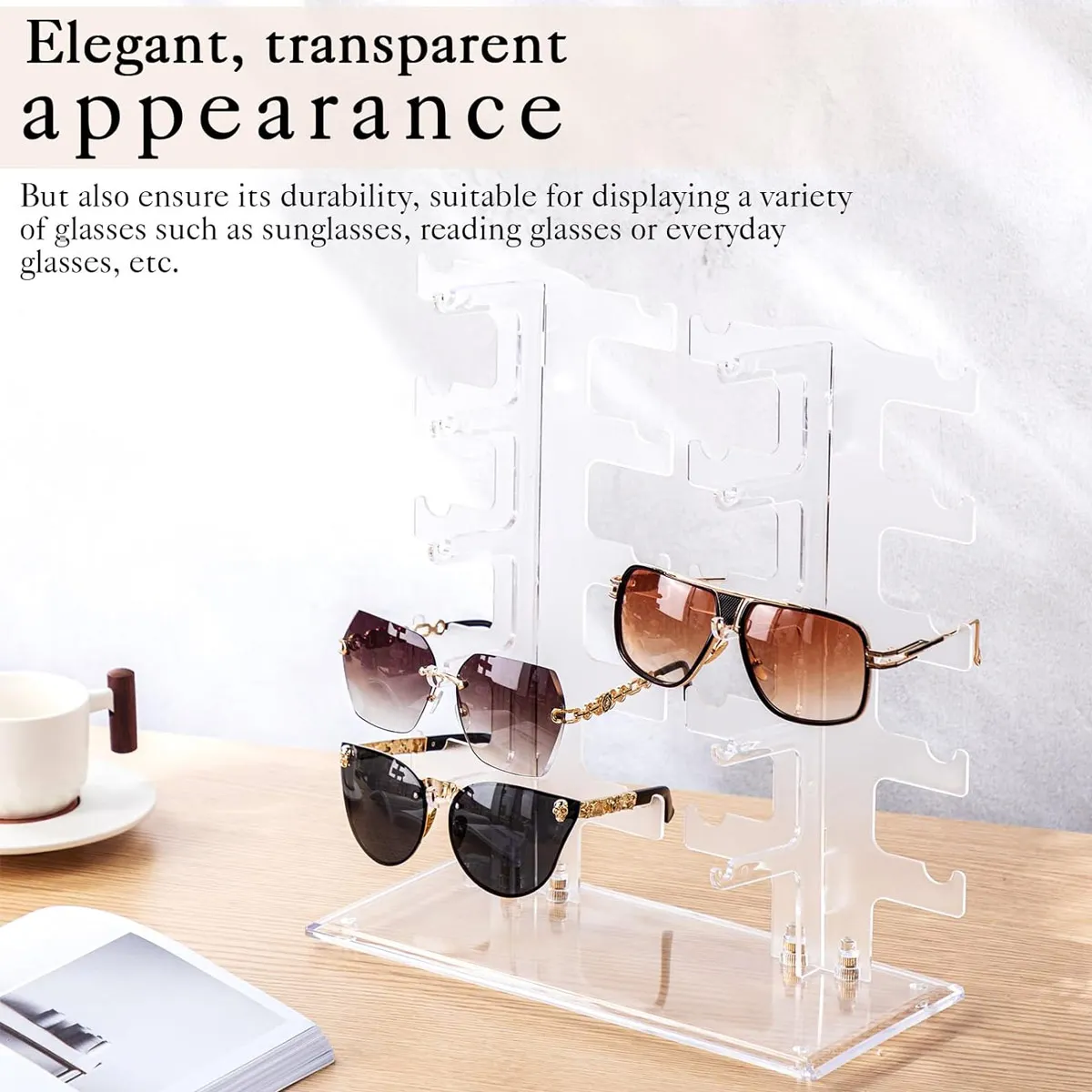 Transparent Glasses Display Rack