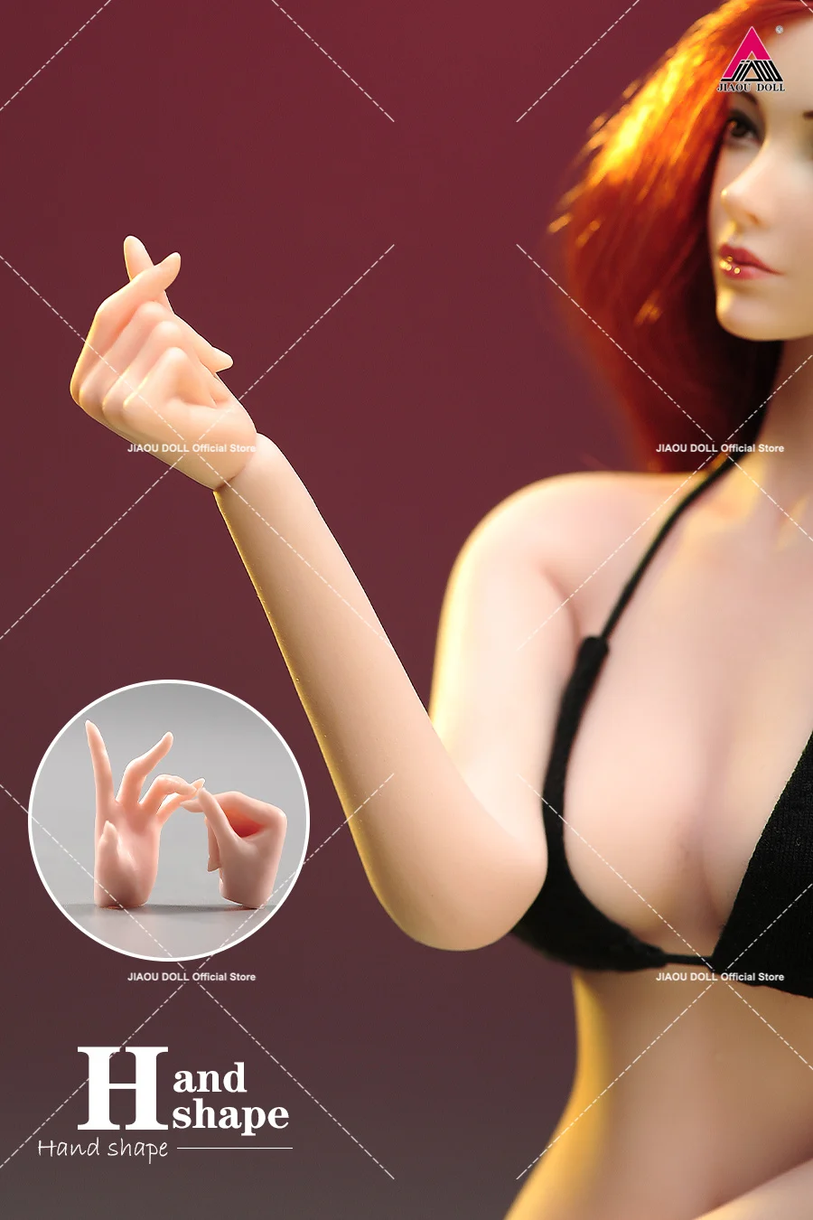 1/6 Female 5pairs Hand Shape Gestures Model  2pairs Feet Model Body Accessories Fit 12\'\' AB001 TBL JIAOU Soldier Action Figure
