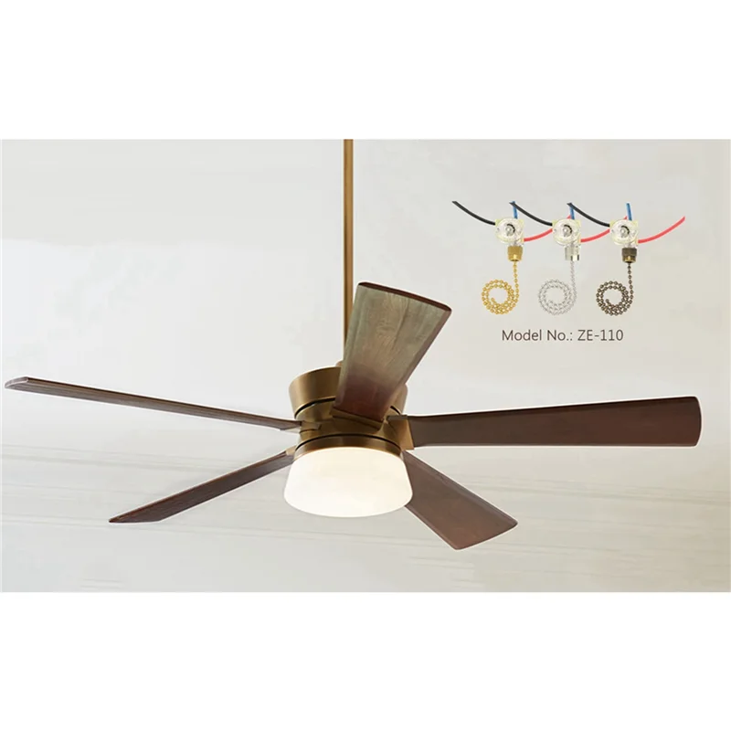 A64K 6Pack Ceiling Fan Light Switch ZE-110 Fan Switch 3 Way Speed Fan Switch Ceiling Pull Chain Switch Replacement (Nickel)