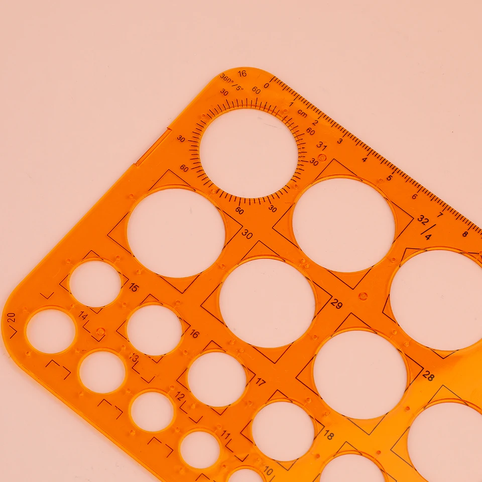 Fniiva 5/10PC Round Template Ruler Stencil Measuring Tool Soft Circle Geometric Drawing Measuring Tool for Drafting Architecture