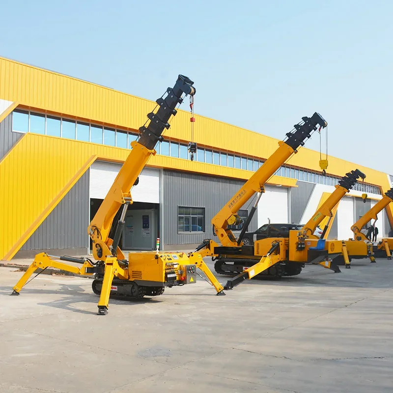 سعر الجملة 3T Spider Crane Mini Crawler معدات الرفع المدمجة توريد المصنع لوظائف البناء والصيانة