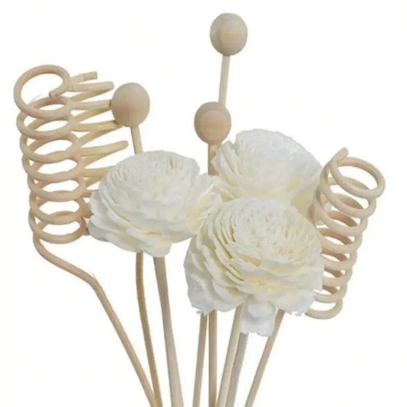 9PCS Artificial Flower Rattan Reed Fragrance Aroma Diffuser Refill Stick DIY Floral